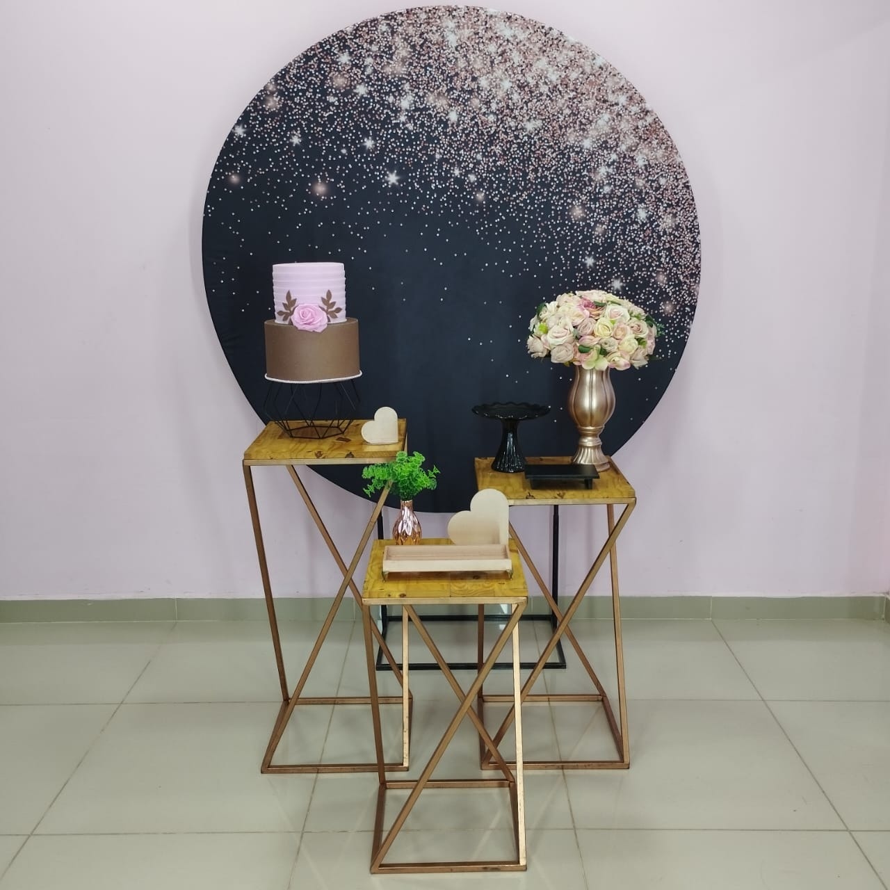 Kit Adulto Preto Com Glitter Rose Numero 10 - pampegueemonte