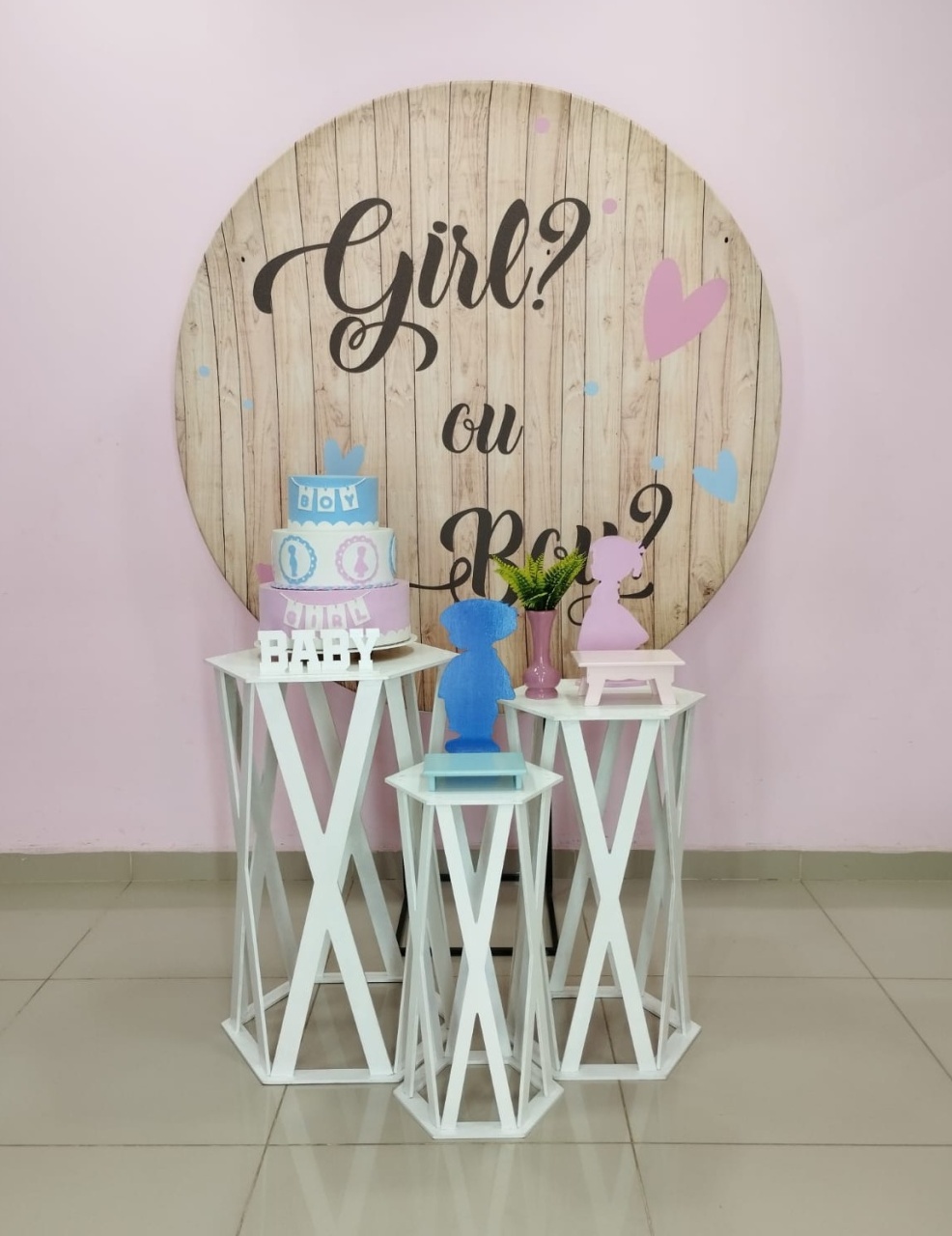 Kit Chá Revelação Rosa E Azul Numero 7 - pampegueemonte