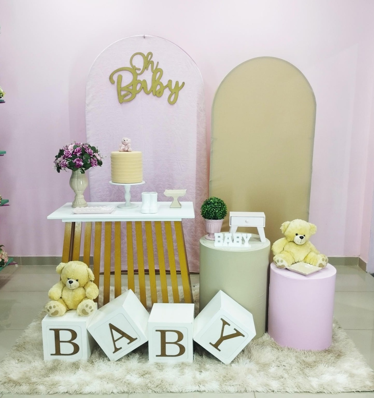 Kit Chá de Bebe Rosa Numero 4 - pampegueemonte