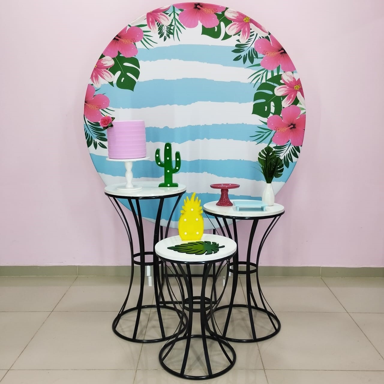 Kit Adulto Floral Azul E Pink Numero 6 - pampegueemonte