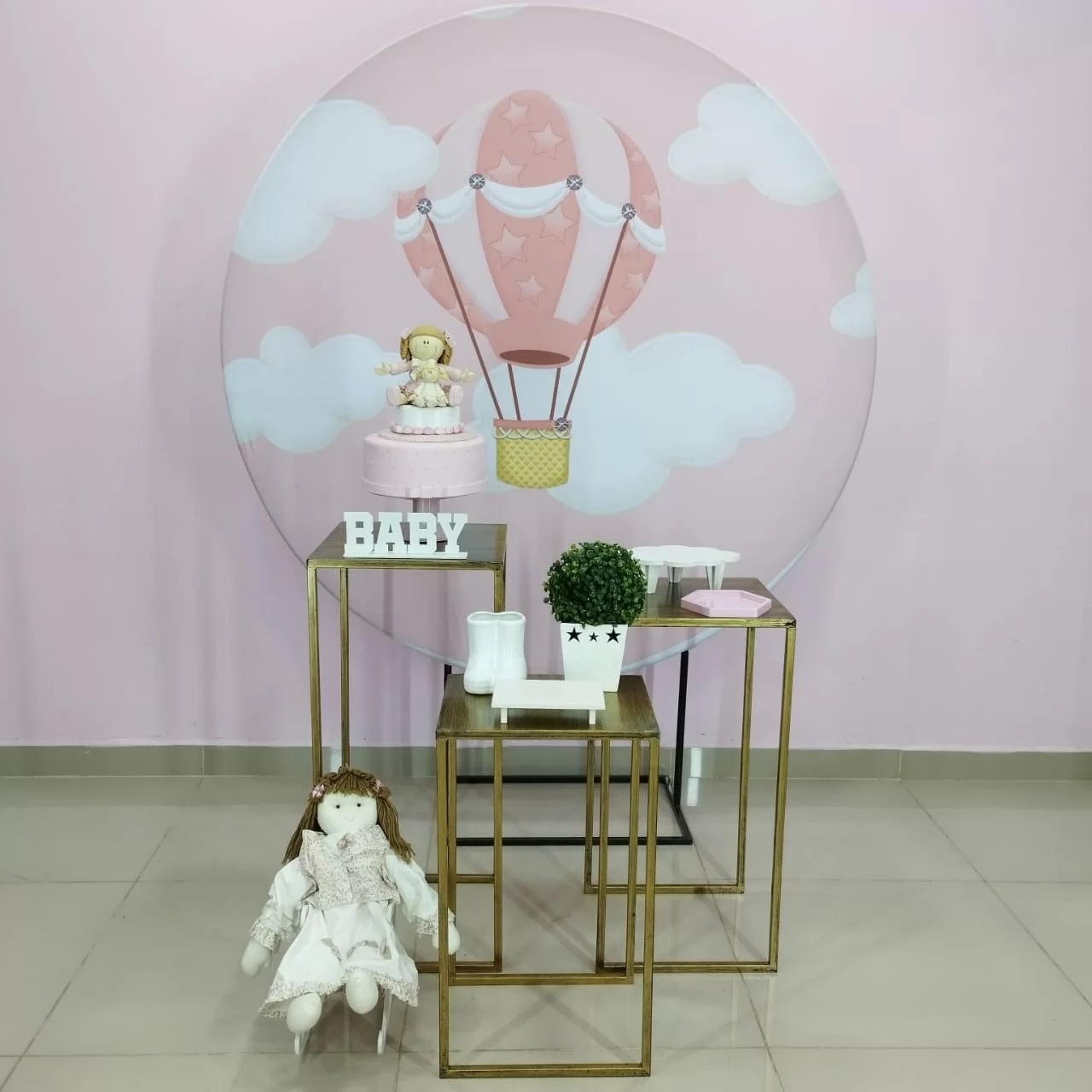 Kit Balão Rosa Numero 3 - pampegueemonte