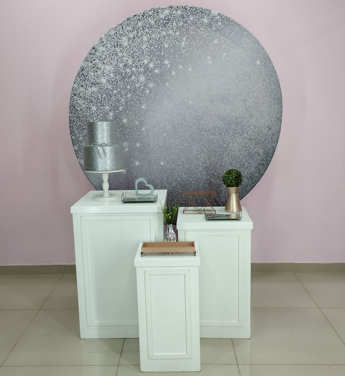 Kit Adulto Prata E Rose Número 1 - pampegueemonte