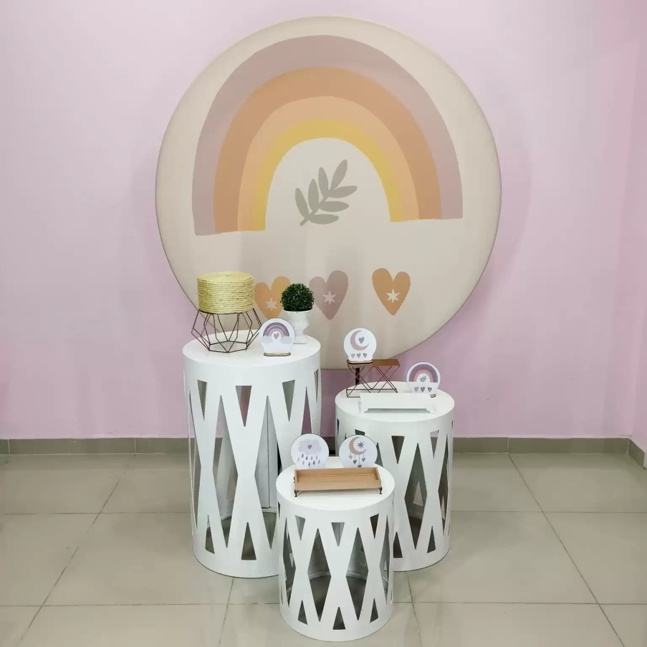 Kit Arco Íris Boho Numero 10 - pampegueemonte