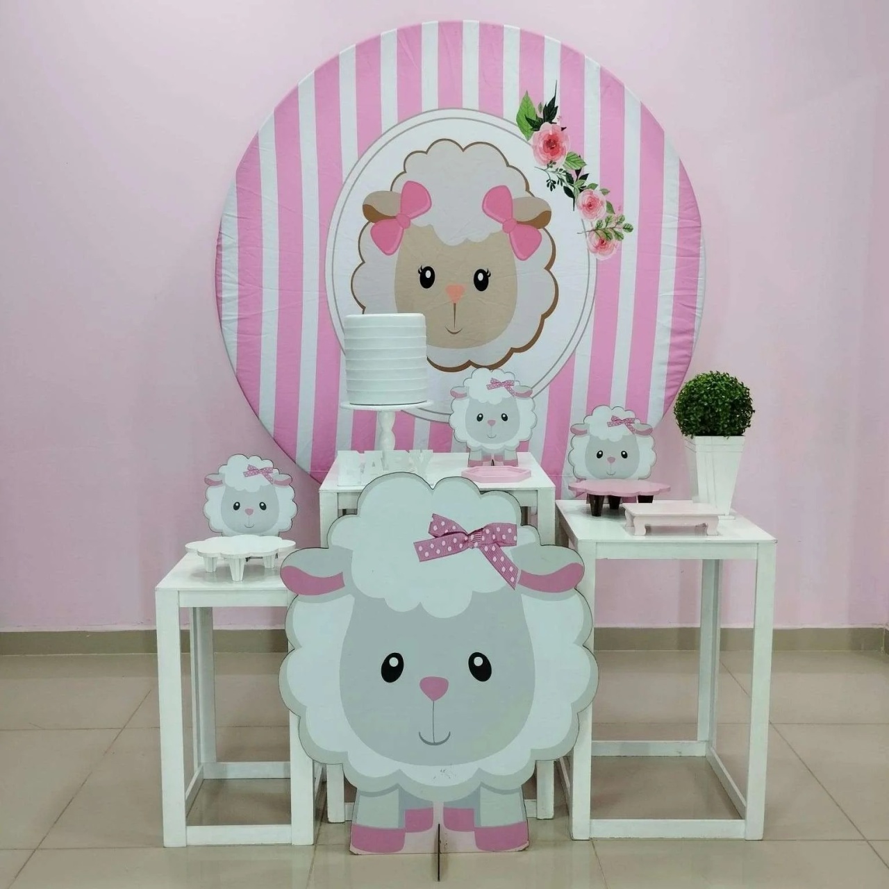 Kit Ovelha Rosa Numero 6 - pampegueemonte