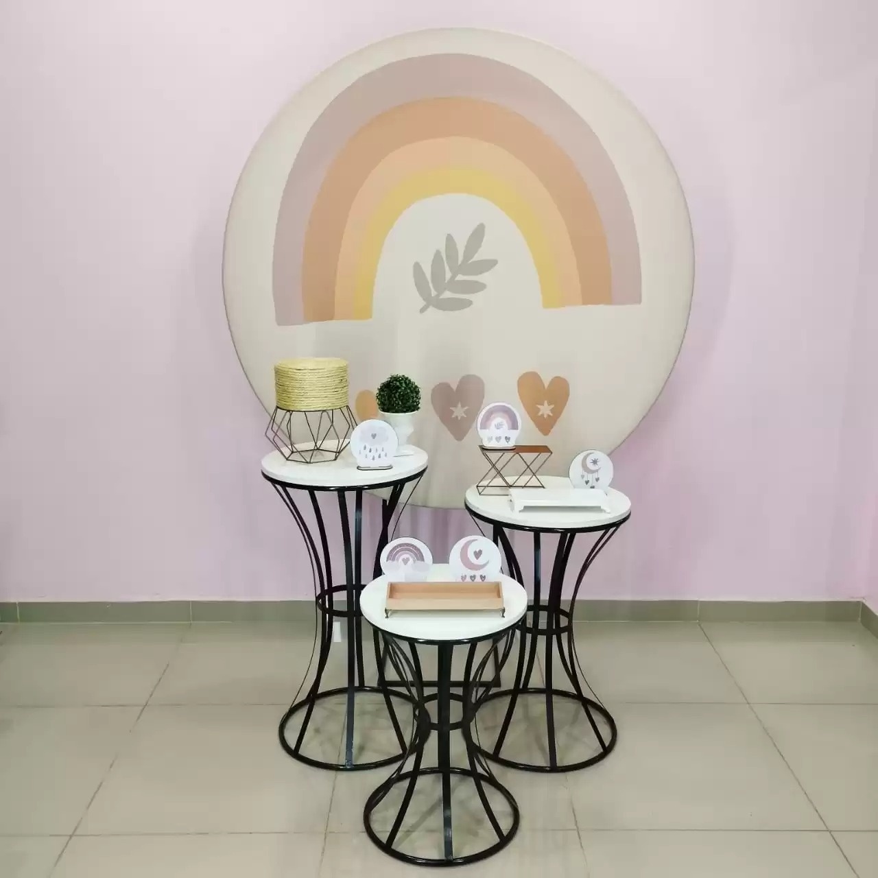 Kit Arco Íris Boho Numero 7 - pampegueemonte
