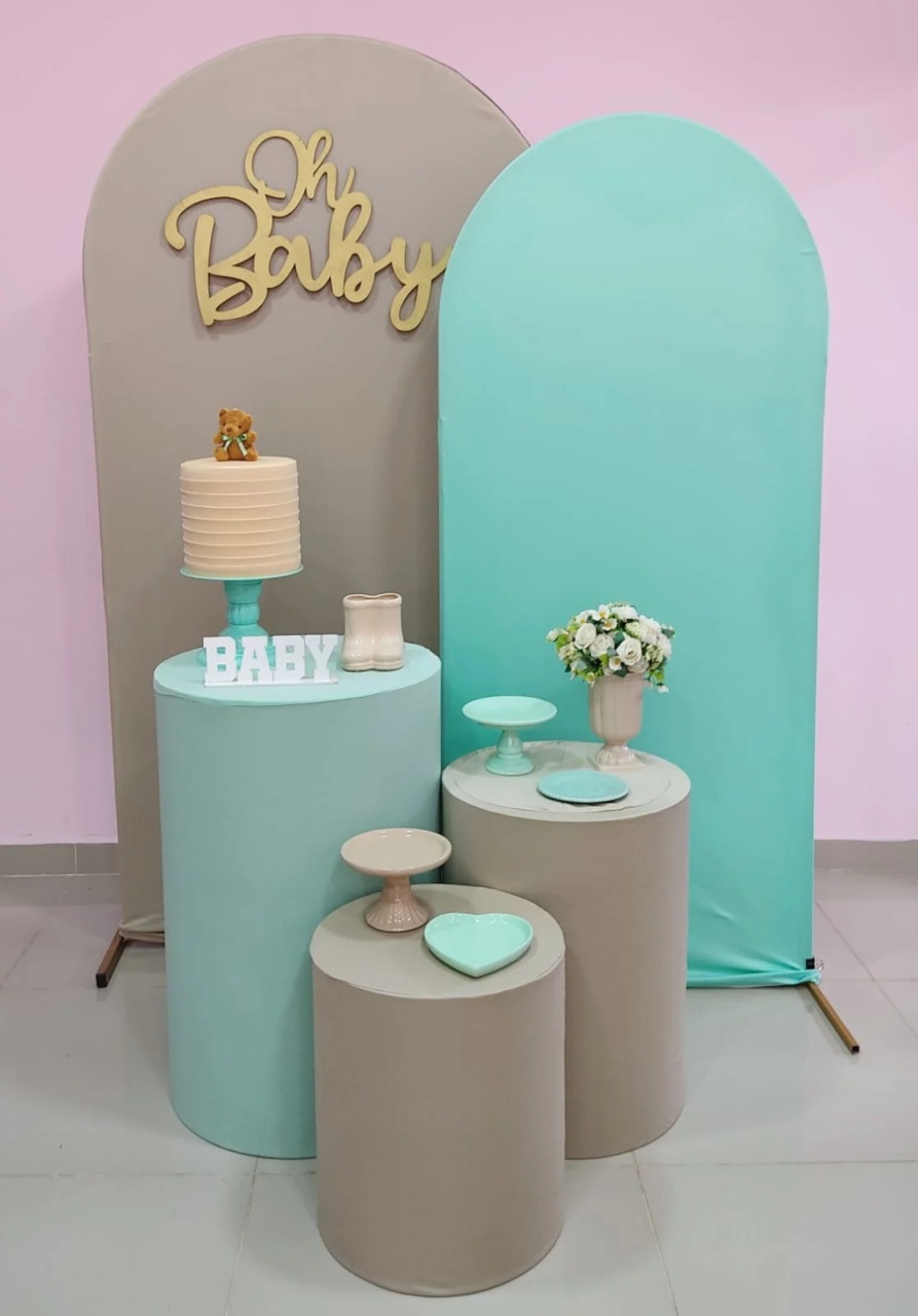 Kit Chá de Bebê Nude E Verde Numero 1 - pampegueemonte