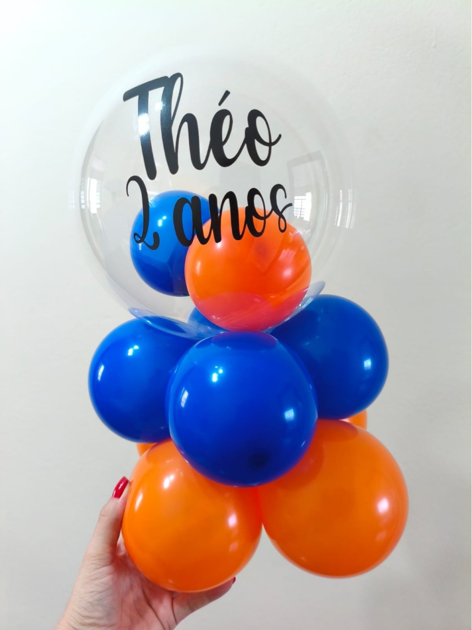 Bubble de Mesa 40Cm de Altura Azul E Laranja - pampegueemonte