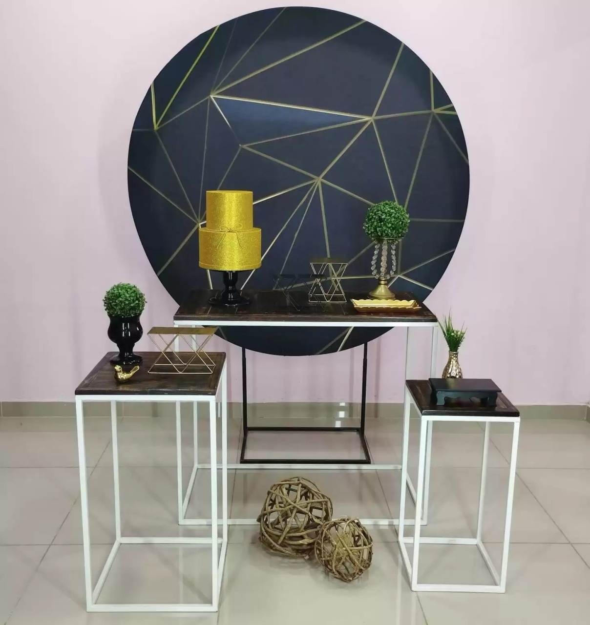 Kit Adulto Preto E Dourado Numero 4 - pampegueemonte