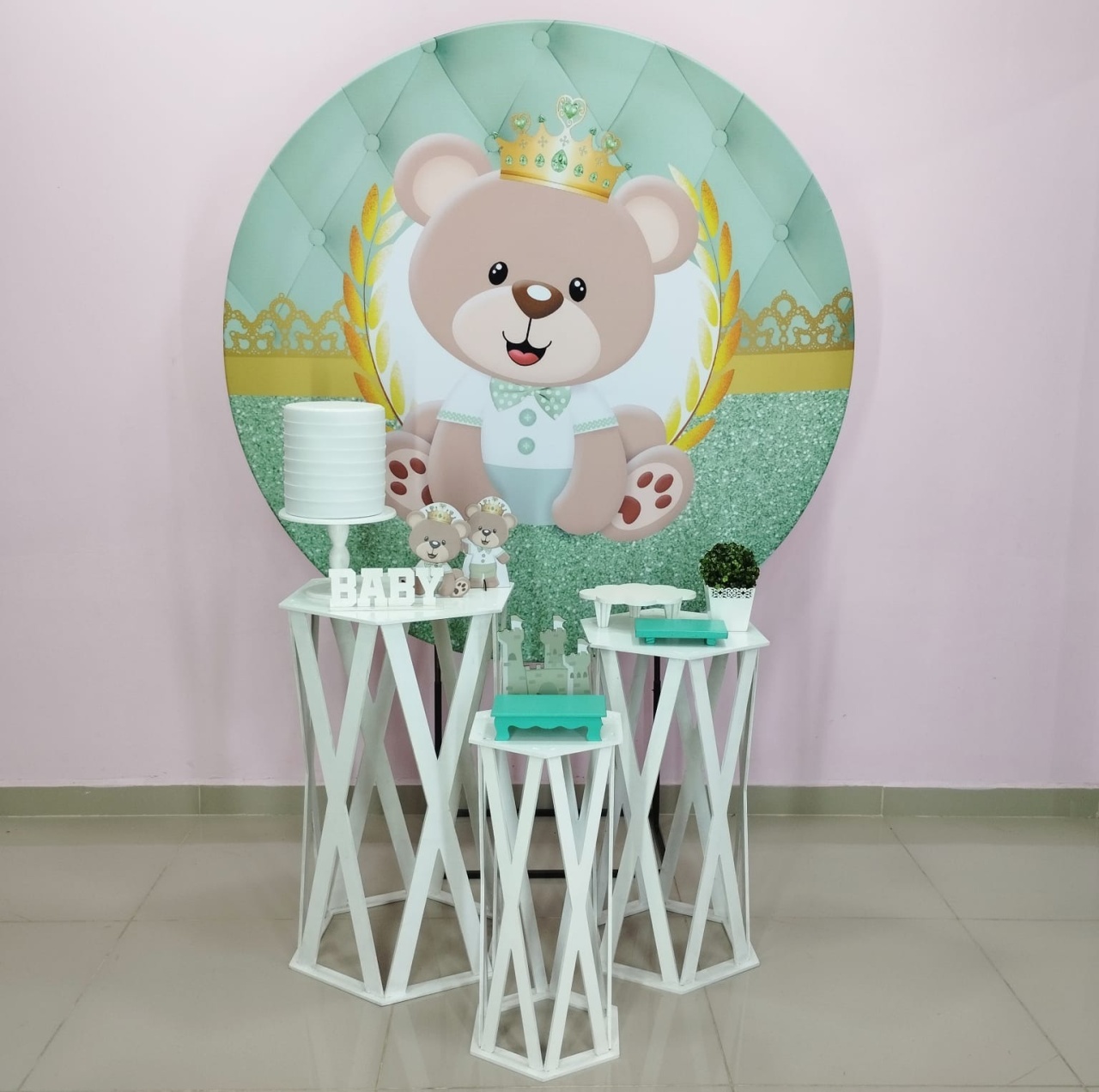 Kit Urso Realeza Verde Numero 6 - pampegueemonte