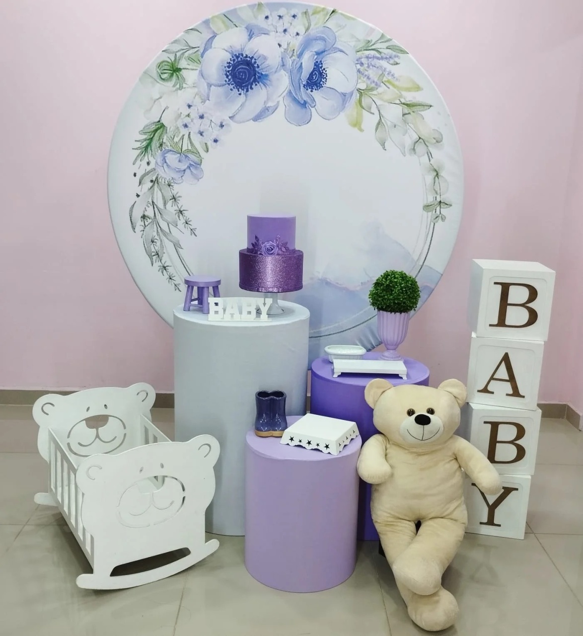 Kit Chá de Bebê Lilás Numero 2 - pampegueemonte