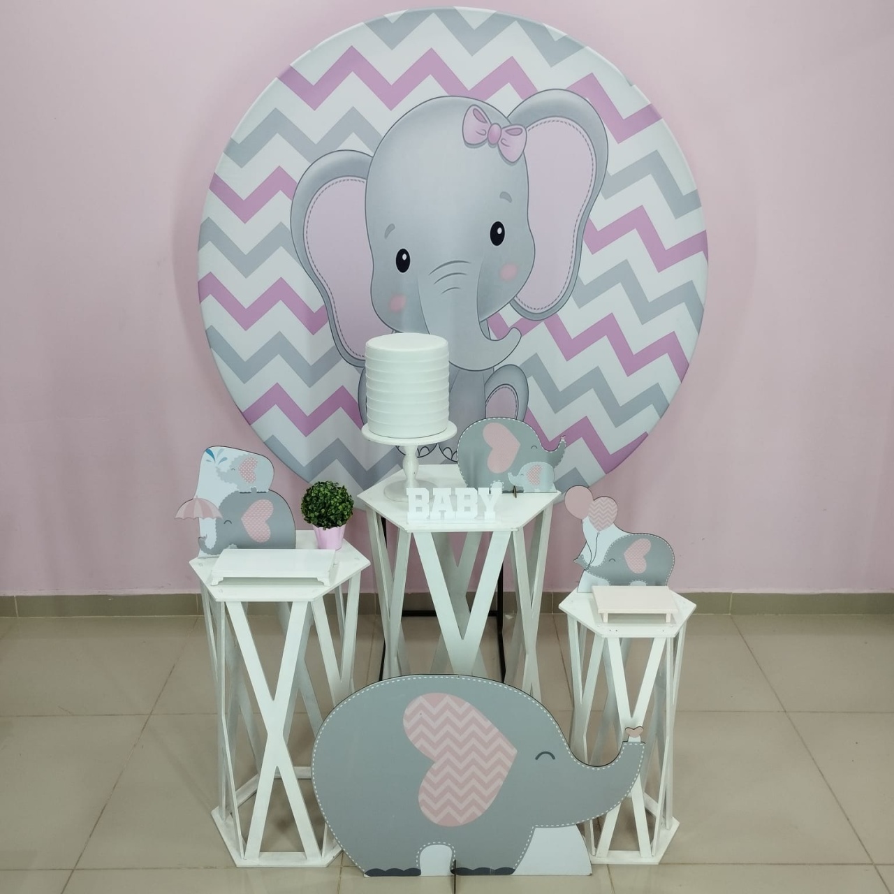 Kit Elefante Rosa Numero 10 - pampegueemonte