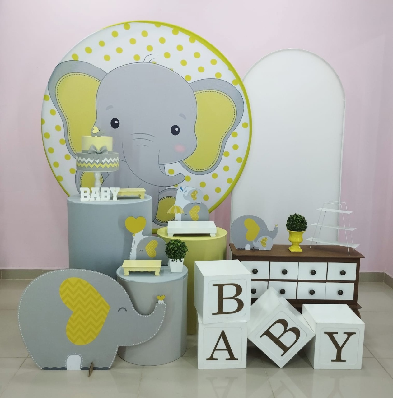 Kit Elefante Amarelo Numero 2 - pampegueemonte
