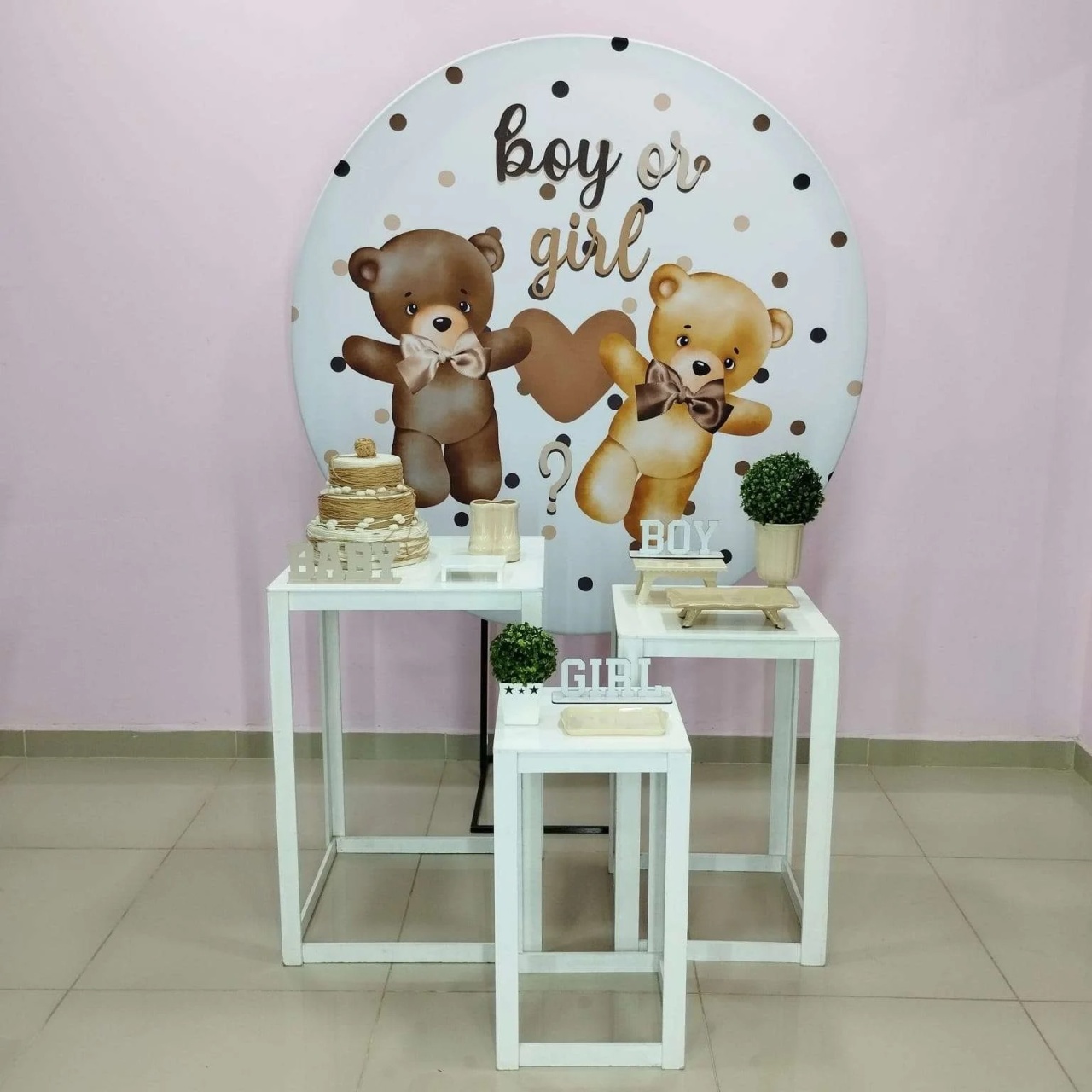 Kit Chá Revelação Urso Numero 3 - pampegueemonte