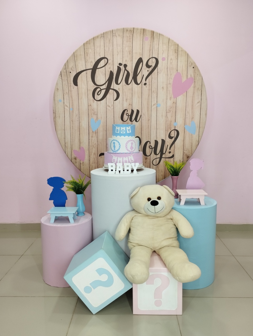 Kit Chá Revelação Rosa E Azul Numero 1 - pampegueemonte