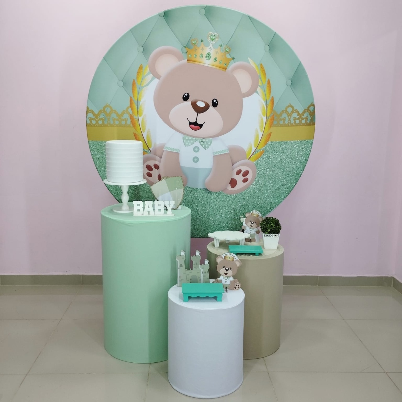 Kit Urso Realeza Verde Numero 4 - pampegueemonte