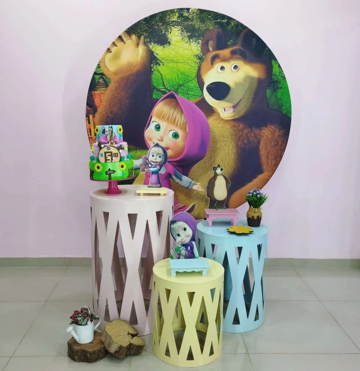 Kit Masha E O Urso Numero 8 - pampegueemonte