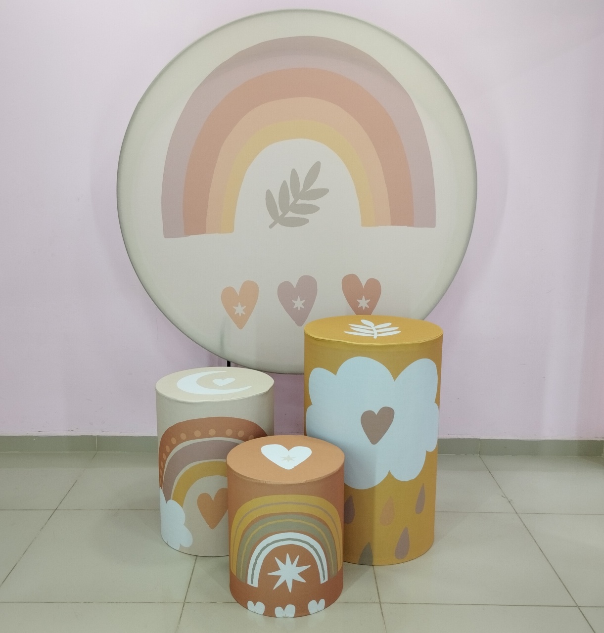 Kit Arco Iris Boho Numero 19 - pampegueemonte