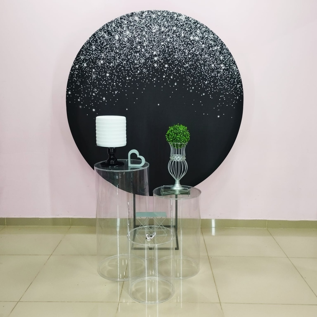 Kit Adulto Preto Com Glitter Prata Numero 14 - pampegueemonte