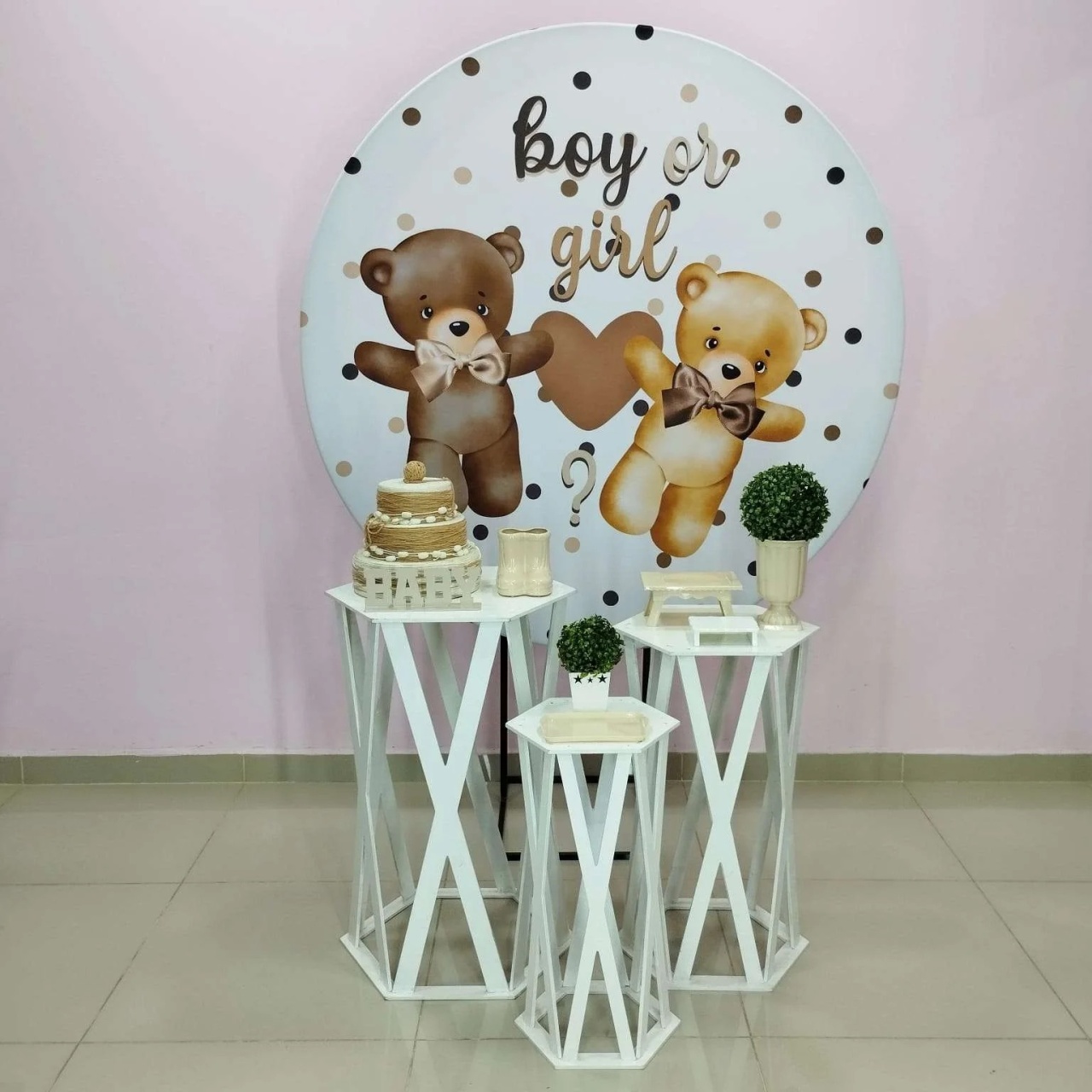 Kit Chá Revelação Urso Numero 4 - pampegueemonte