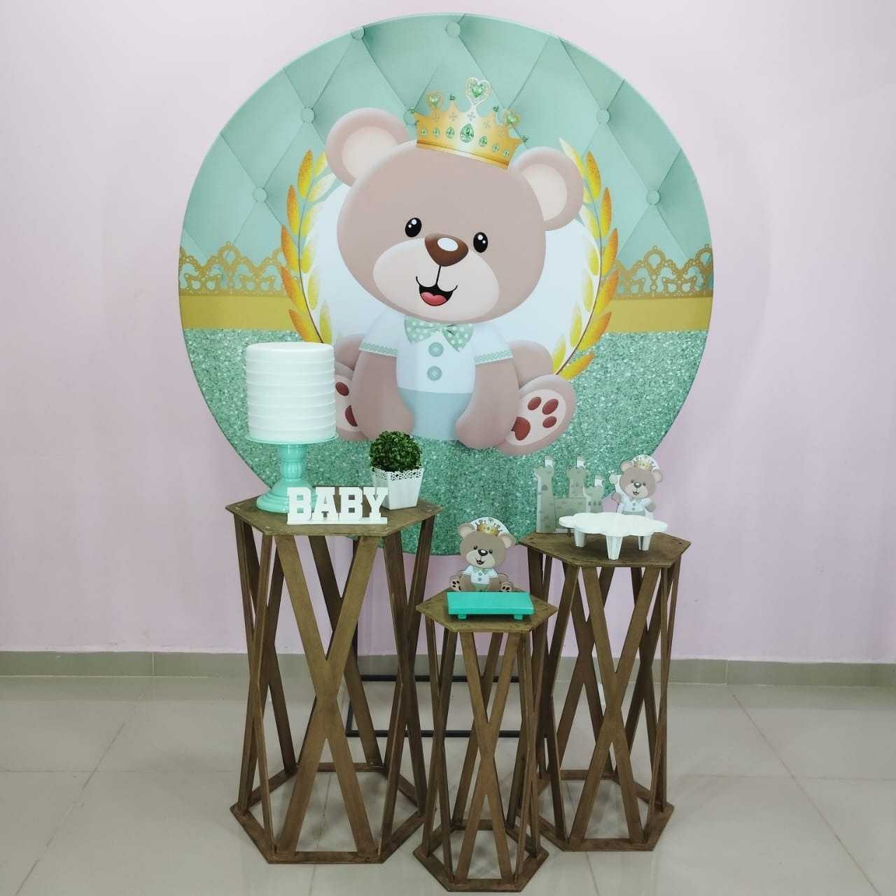 Kit Urso Realeza Verde Numero 15 - pampegueemonte