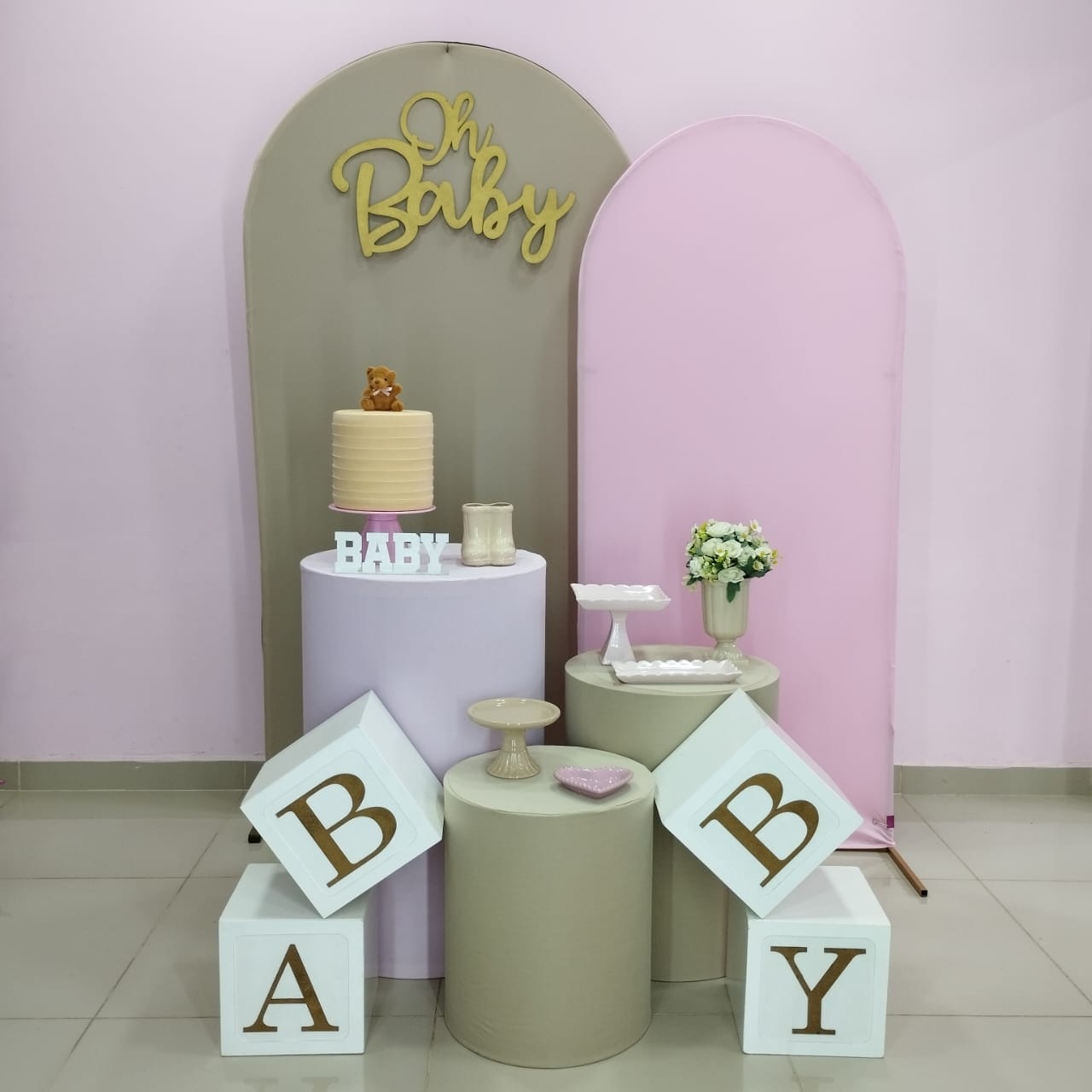 Kit Chá de Bebe Rosa Numero 3 - pampegueemonte