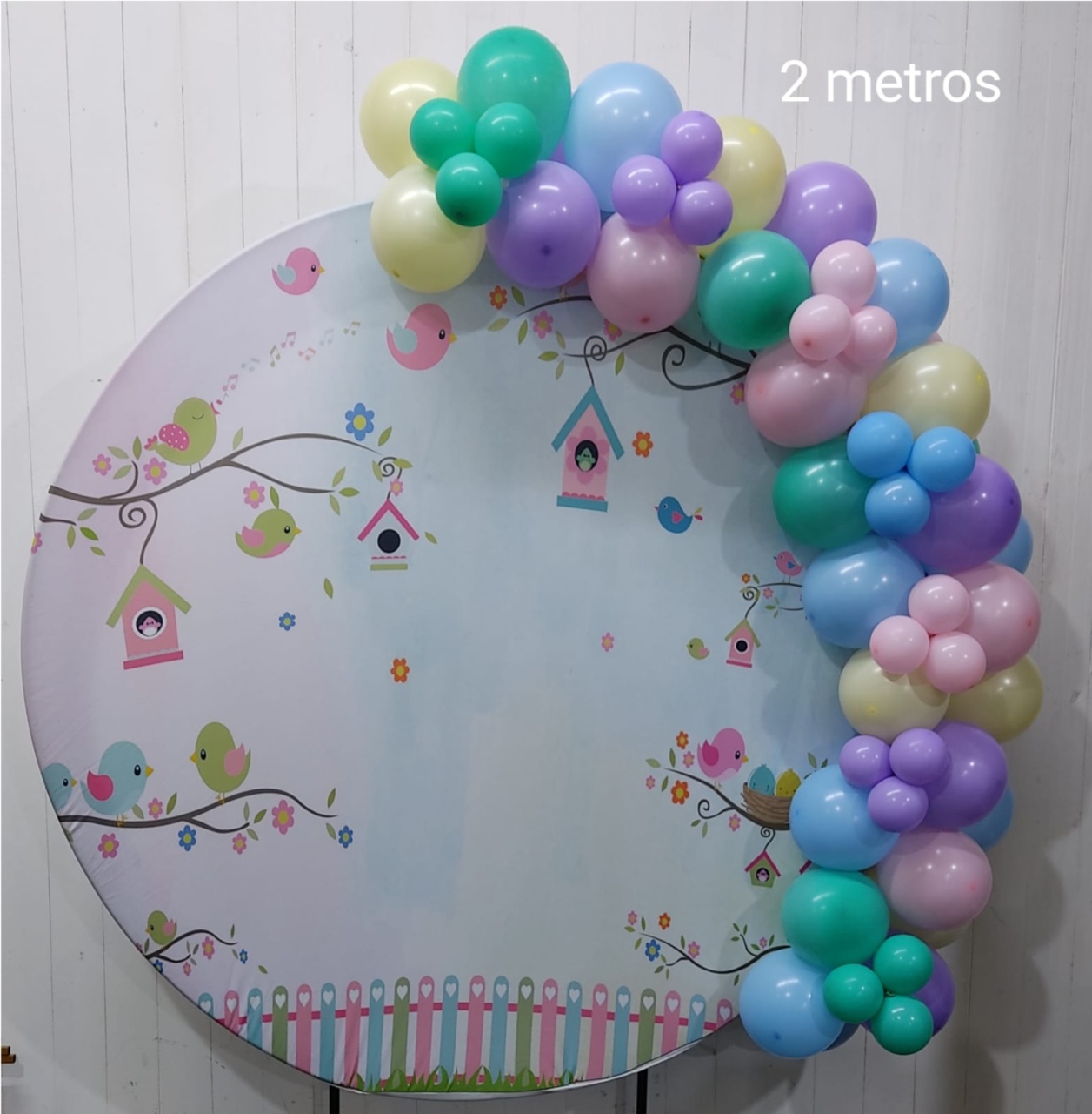 Arco de Balões 2 Metros Jardim - pampegueemonte
