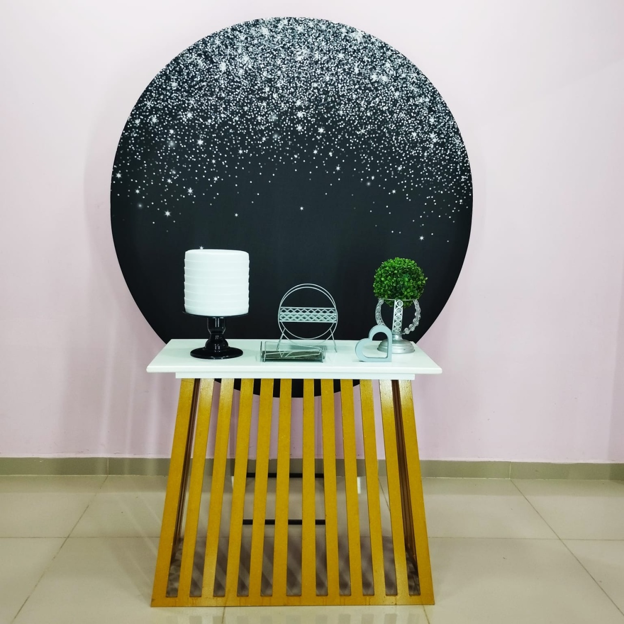 Kit Adulto Preto Com Glitter Prata Numero 8 - pampegueemonte