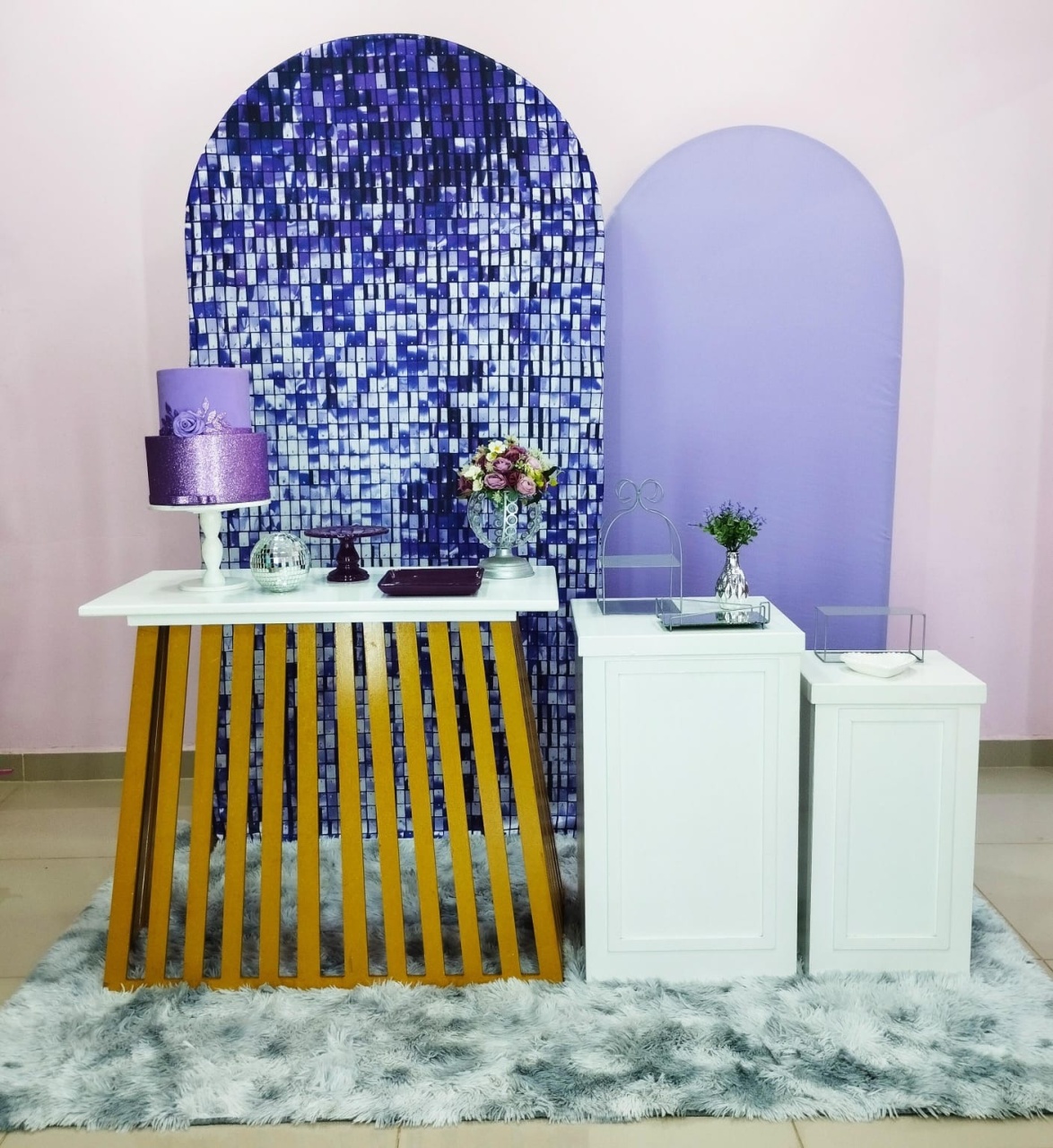 Kit Adulto Roxo E Prata Numero 1 - pampegueemonte