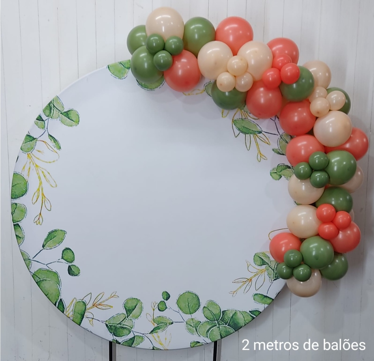 Arco de Balões 1,50 Floral Verde - pampegueemonte