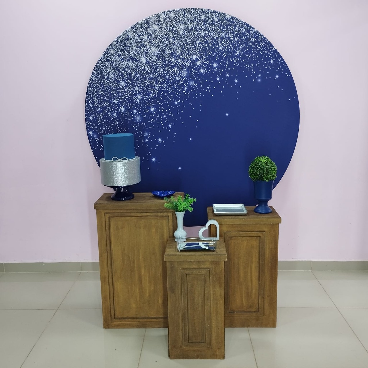 Kit Adulto Azul Com Glitter Prata Número 10 - pampegueemonte