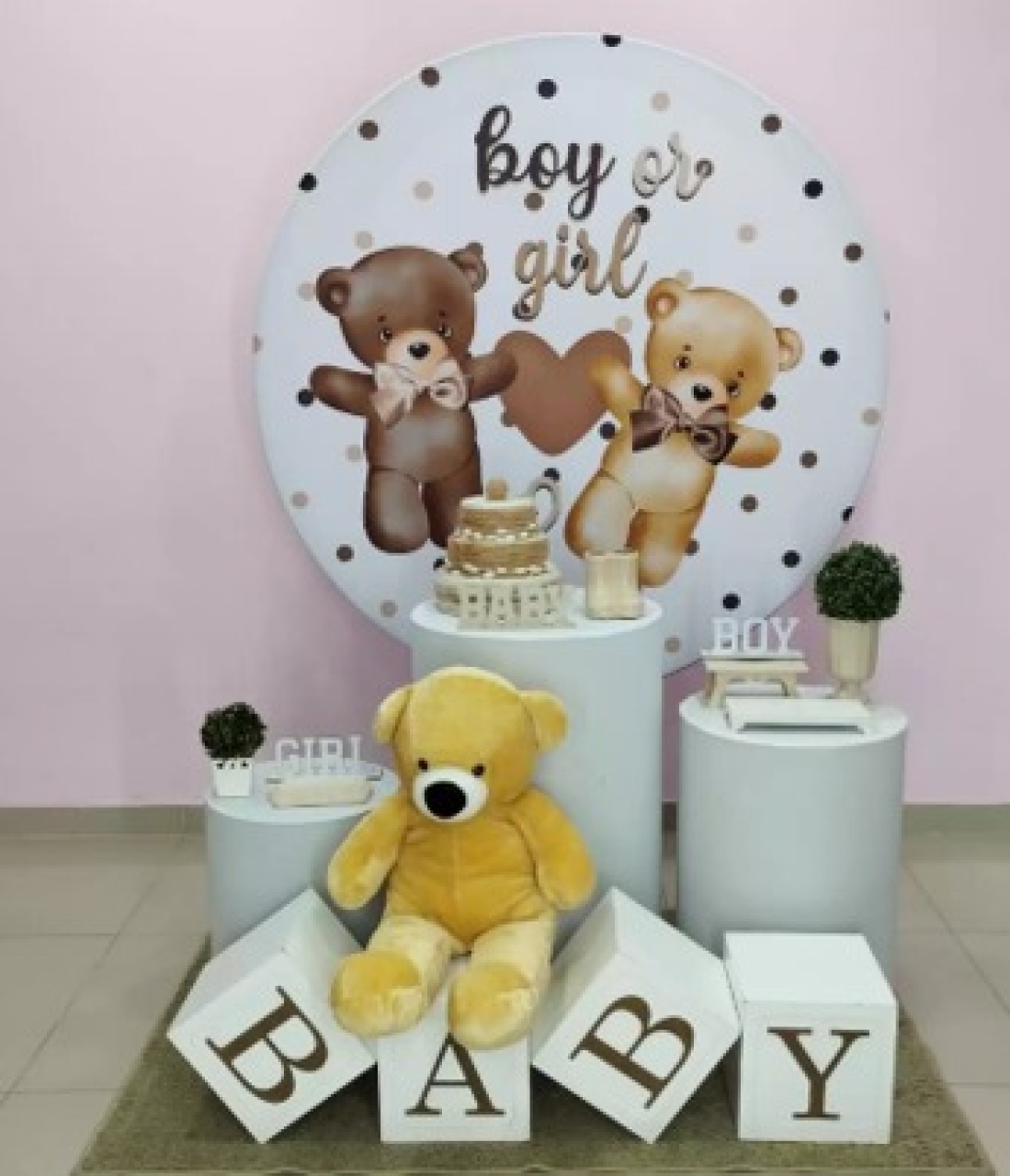 Kit Chá Revelação Urso Numero 7 - pampegueemonte