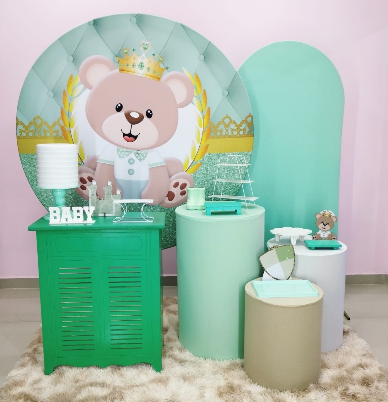 Kit Urso Realeza Verde Numero 20 - pampegueemonte