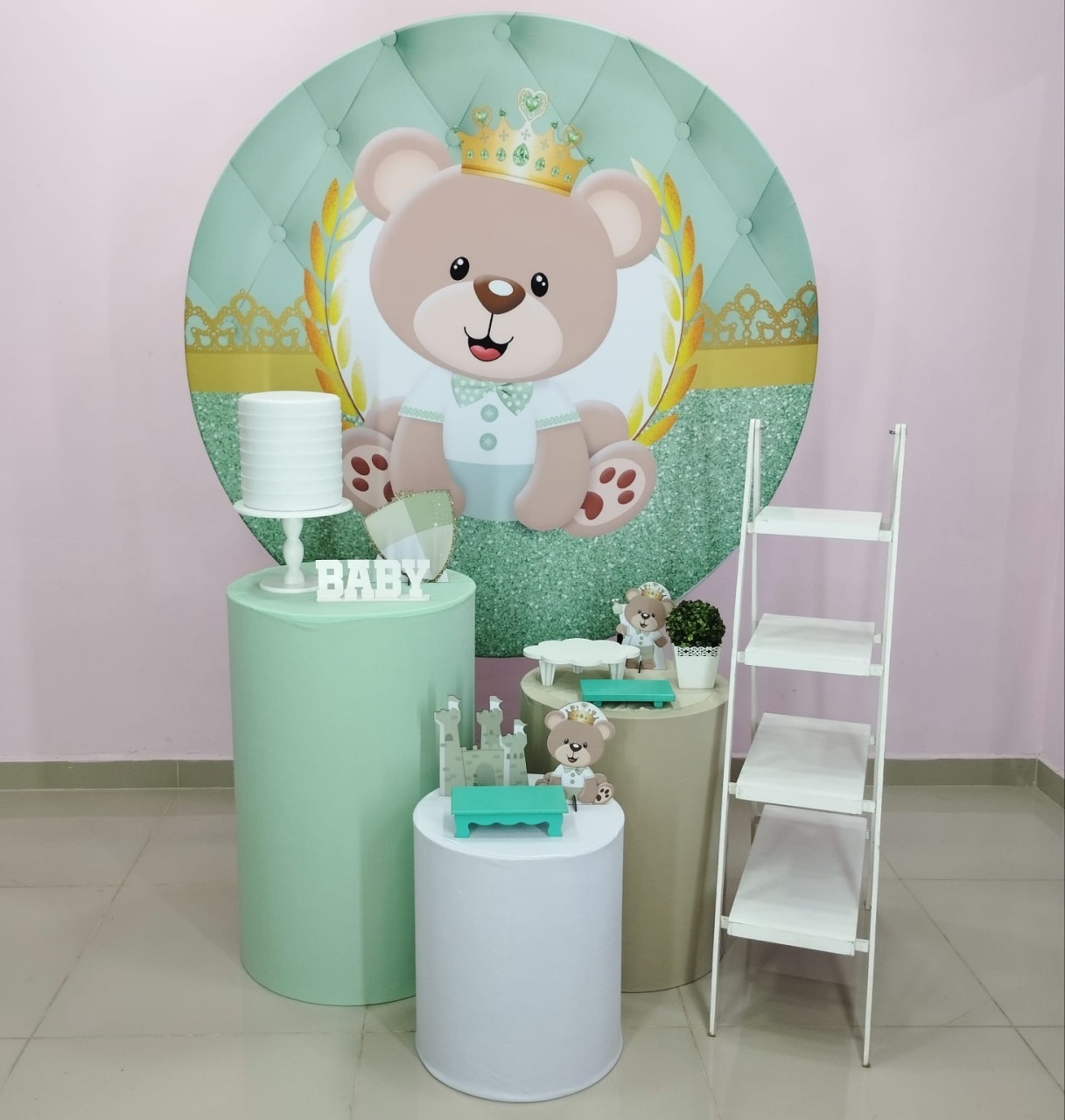 Kit Urso Realeza Verde Numero 5 - pampegueemonte