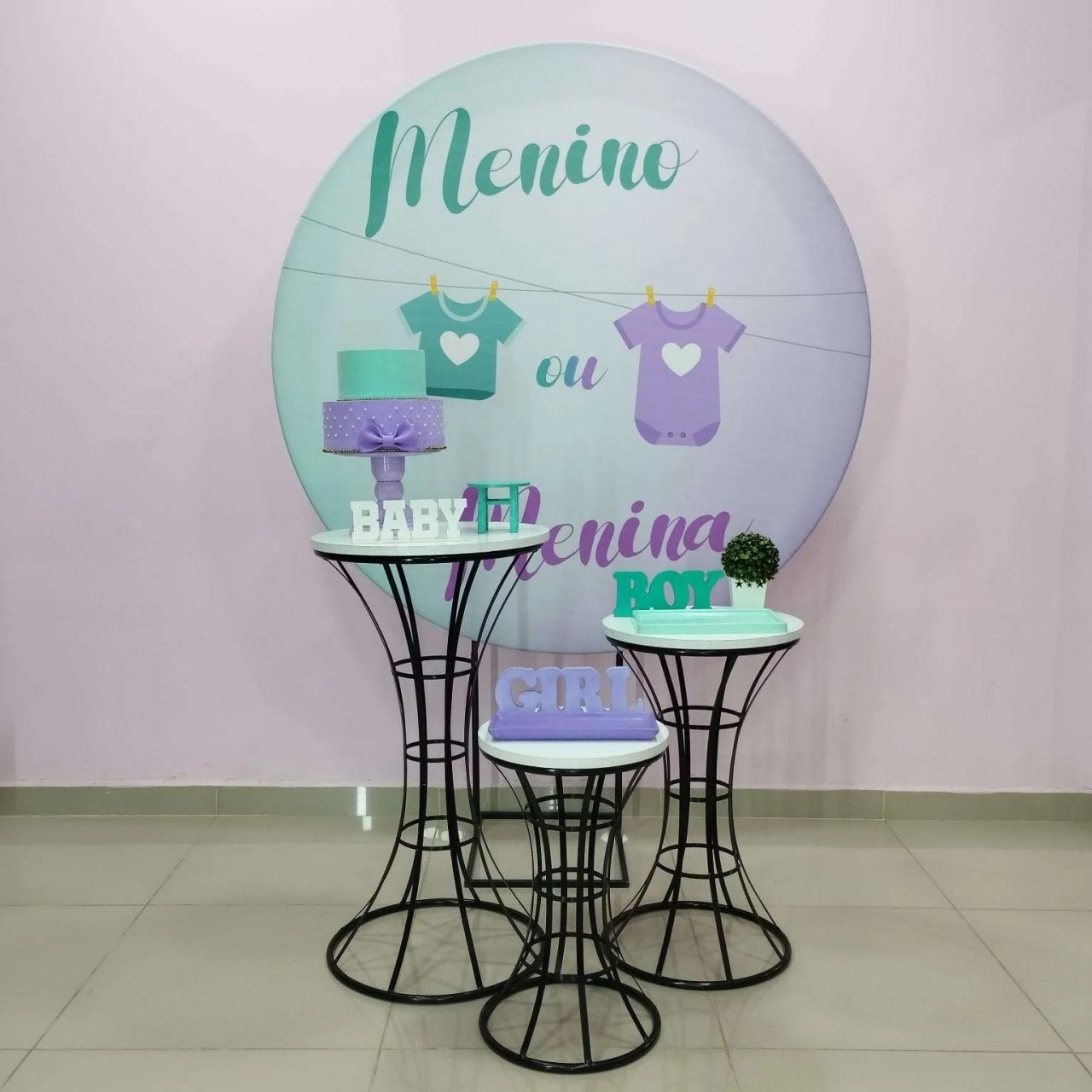 Kit Chá Revelação Lilás E Verde Numero 8 - pampegueemonte