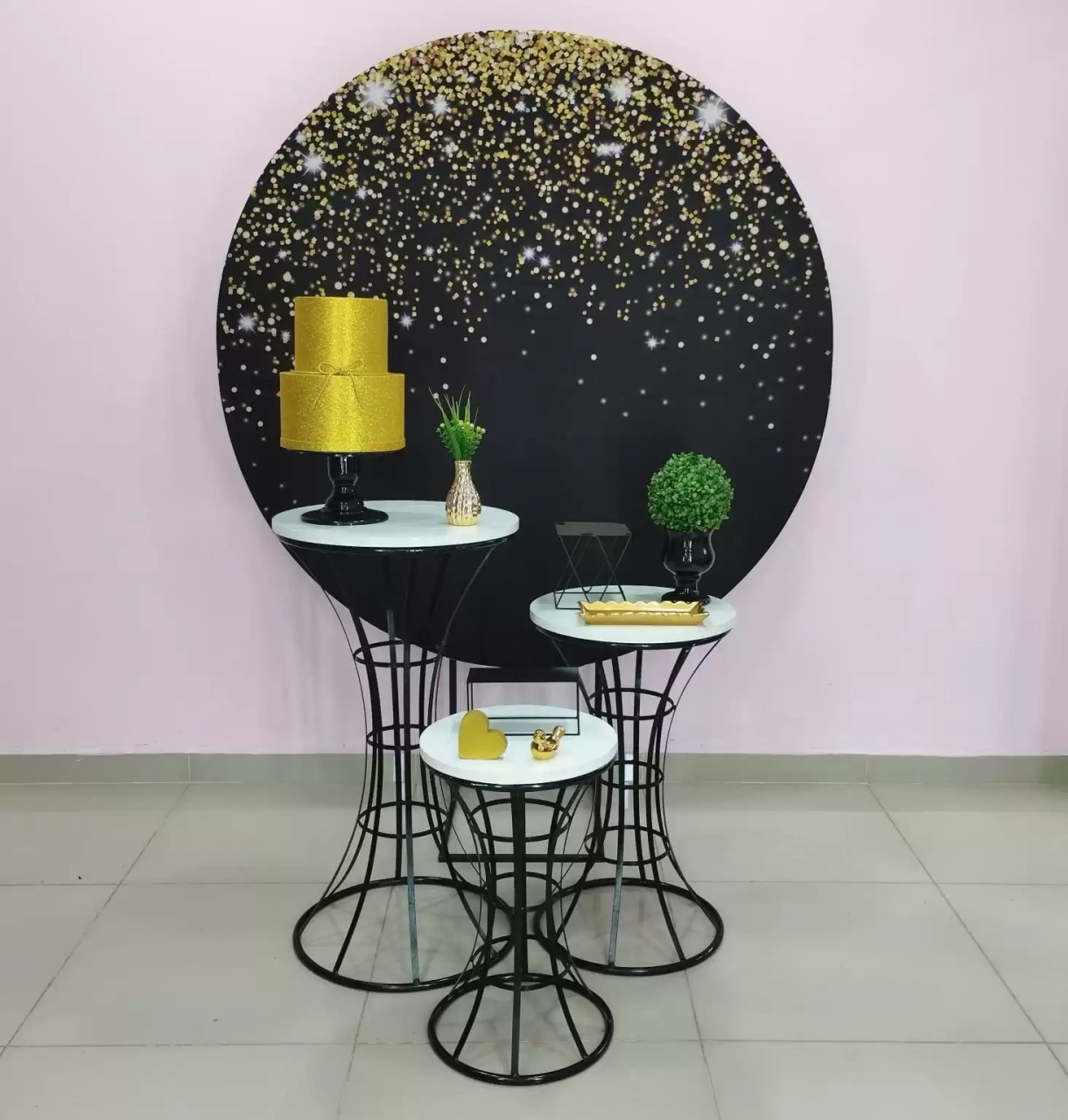 Kit Adulto Preto Com Glitter Dourado Numero 11 - pampegueemonte
