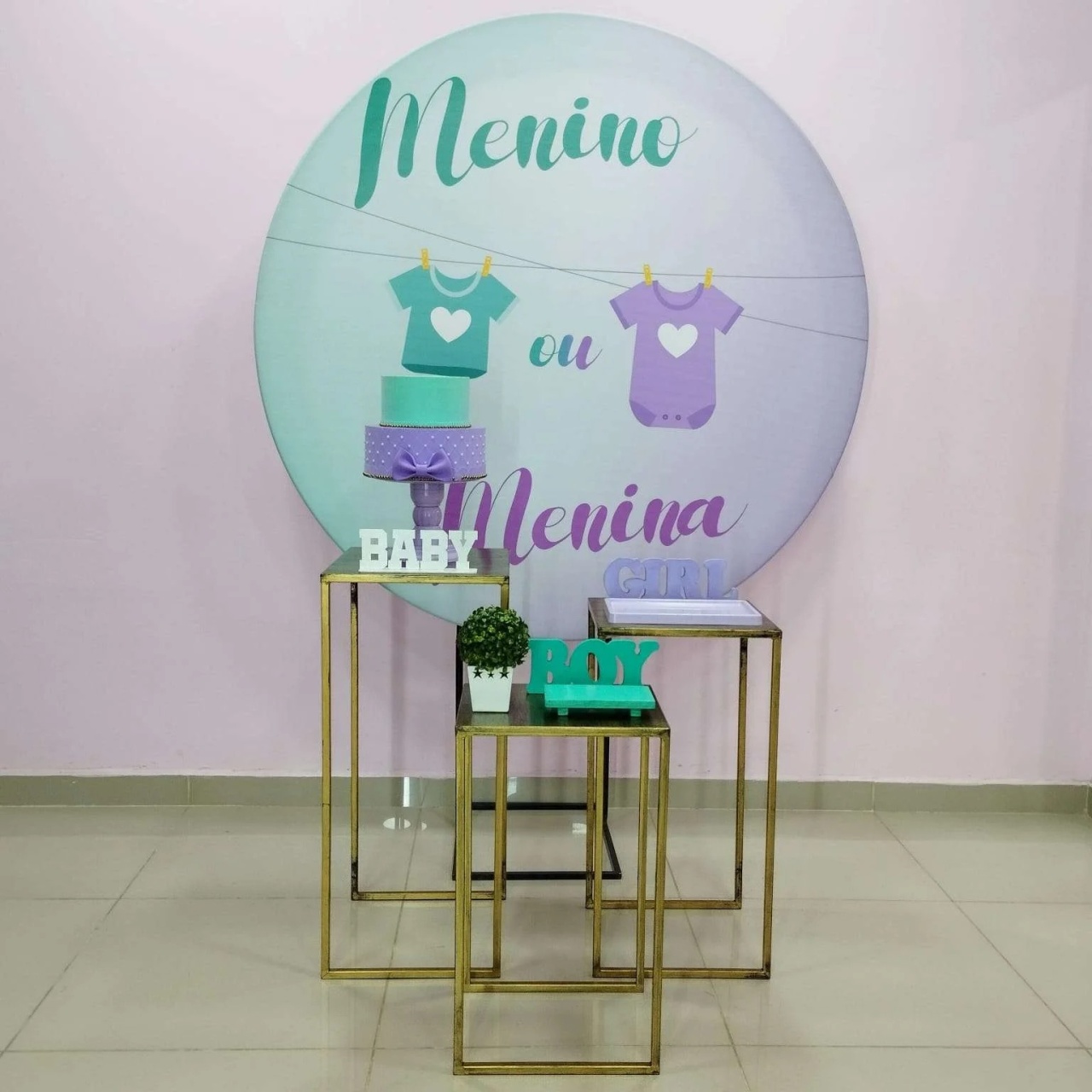 Kit Chá Revelação Lilás E Verde Numero 2 - pampegueemonte