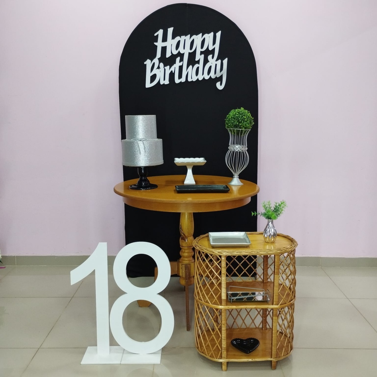 Kit Adulto 18 Anos Preto E Prata Numero 3 - pampegueemonte