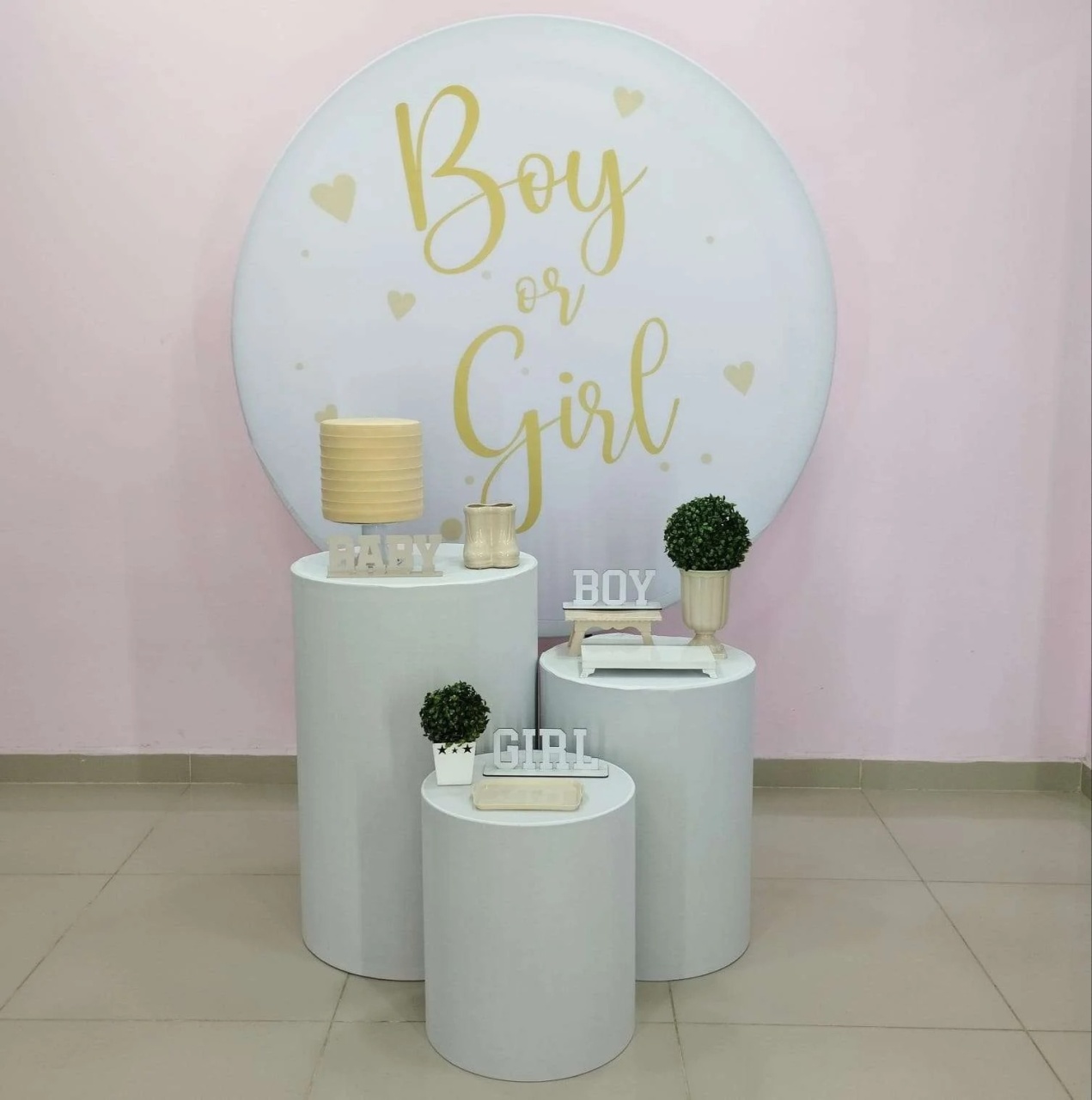 Kit Chá Revelação Branco Numero 6 - pampegueemonte