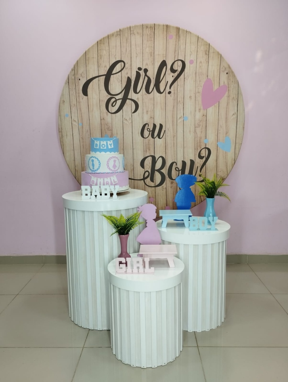 Kit Chá Revelação Rosa E Azul Numero 17 - pampegueemonte