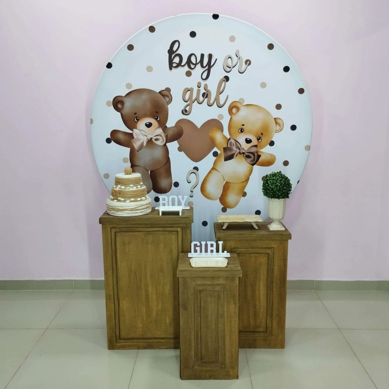 Kit Chá Revelação Urso Numero 1 - pampegueemonte
