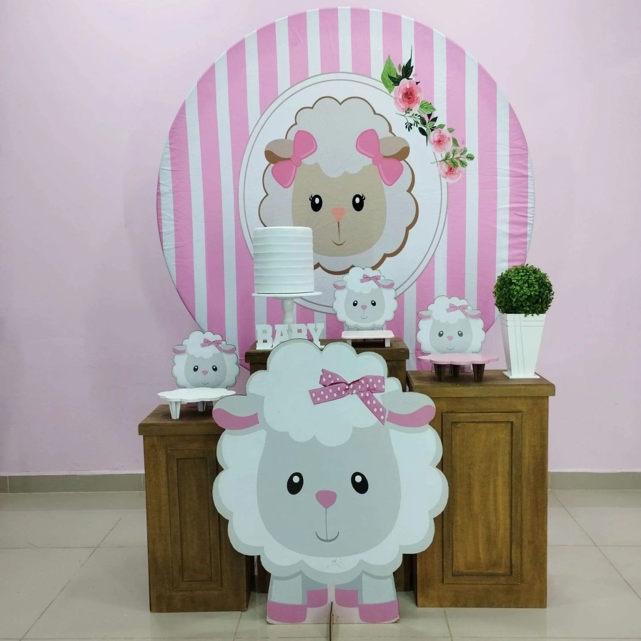 Kit Ovelha Rosa Numero 4 - pampegueemonte