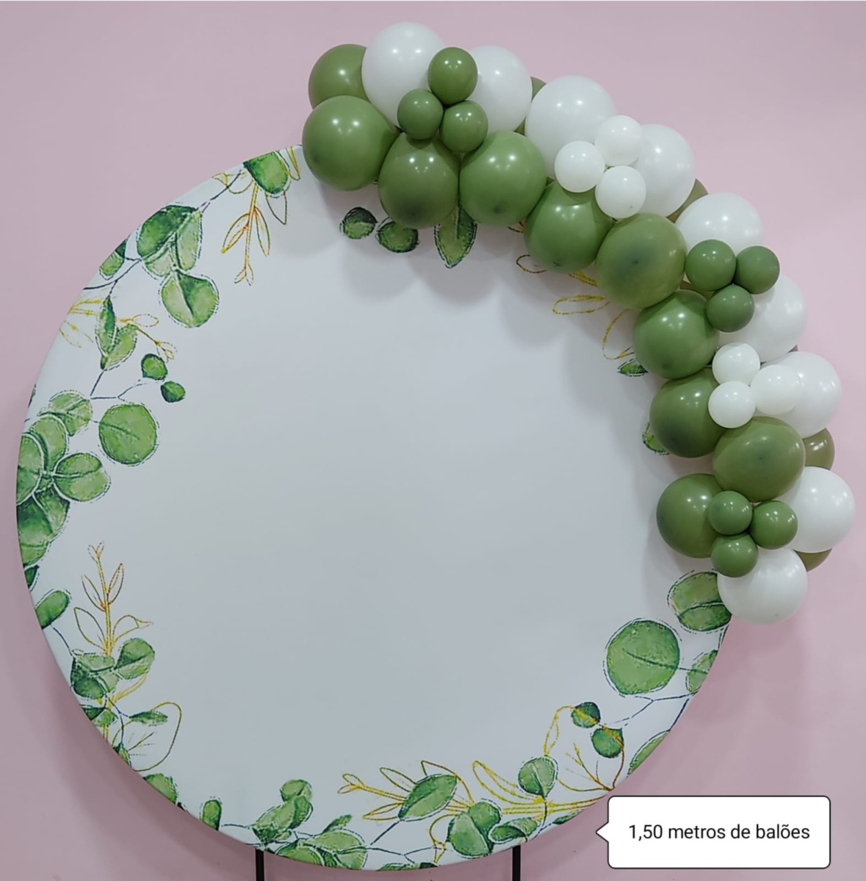 Arco de Balões 1,50 Metros Floral Verde - pampegueemonte
