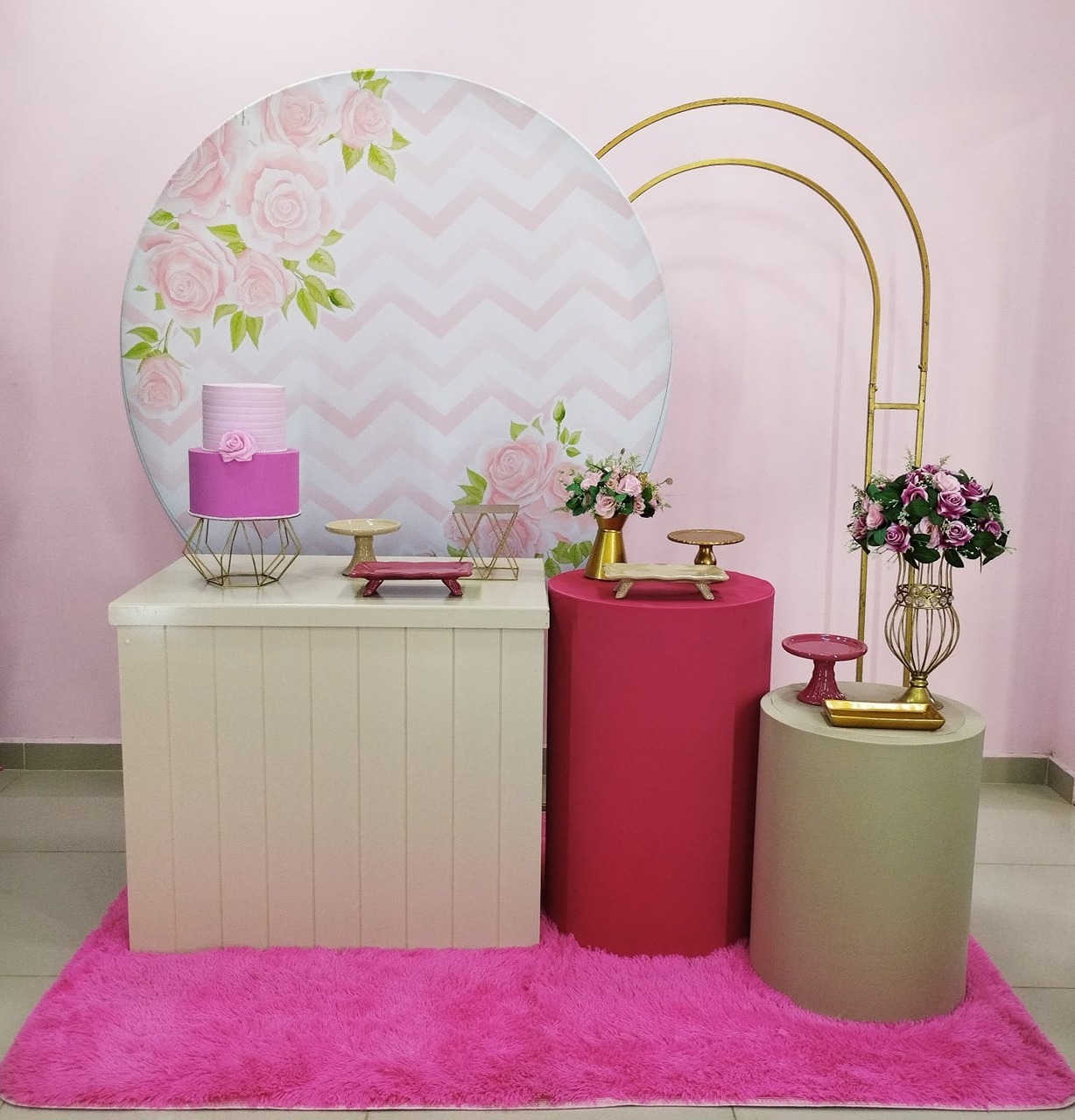 Kit Adulto Floral Rosa Numero 1 - pampegueemonte
