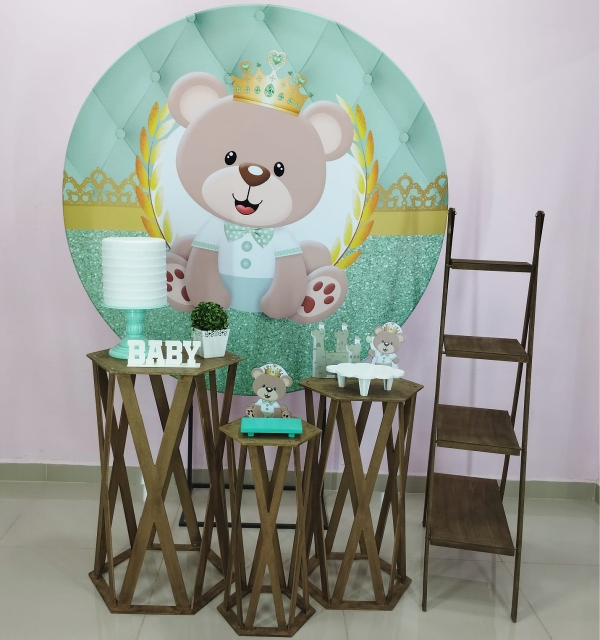 Kit Urso Realeza Verde Numero 16 - pampegueemonte
