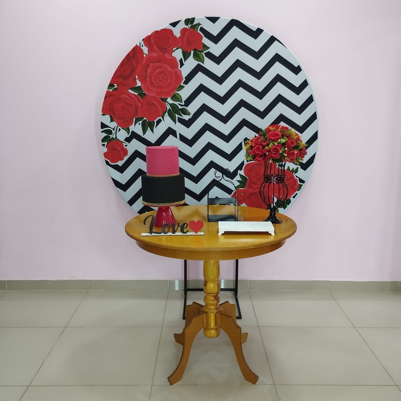 Kit Adulto Floral Vermelho E Preto Número 7 - pampegueemonte
