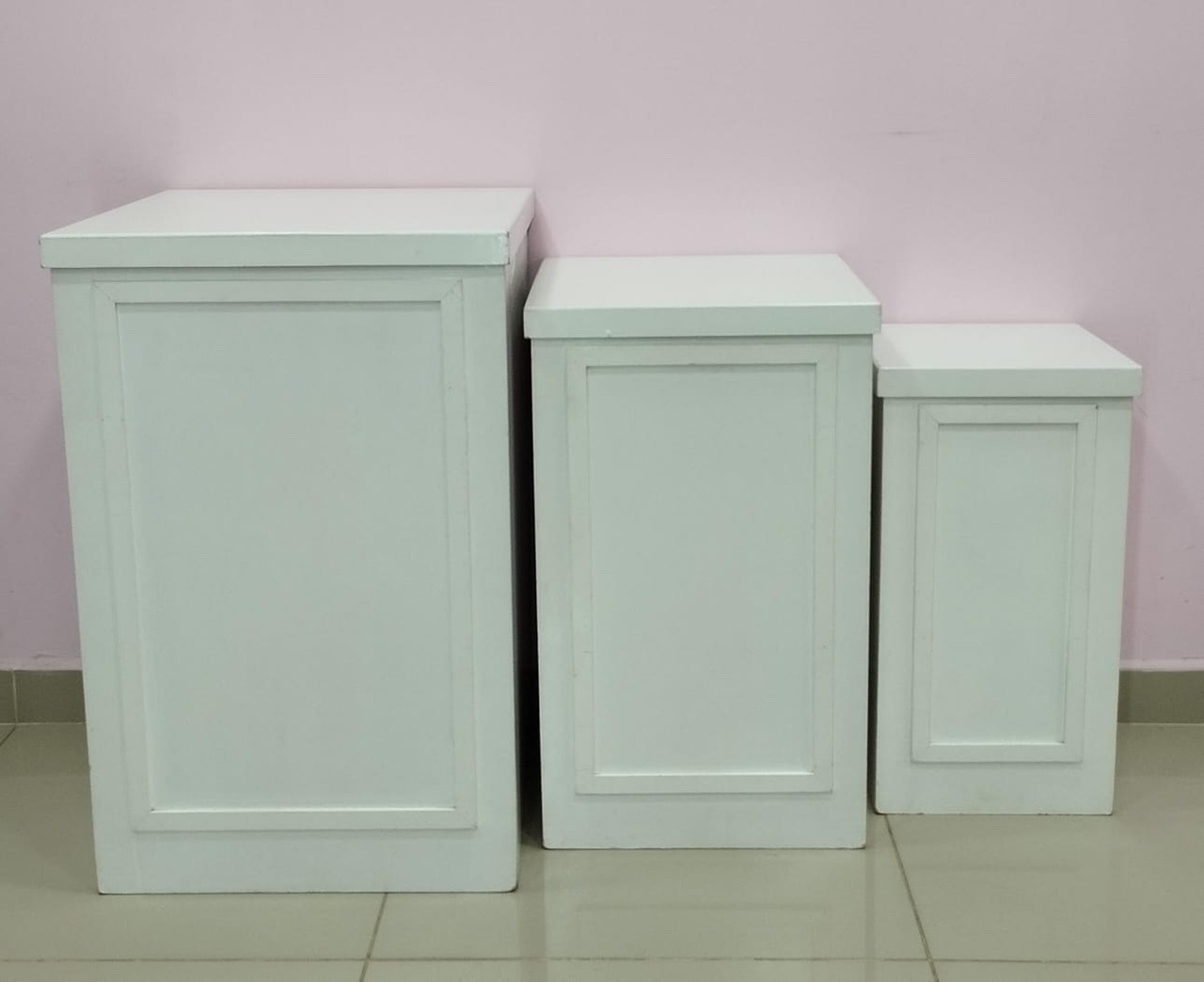Trio Mesa Boiserie Branca Mdf - pampegueemonte