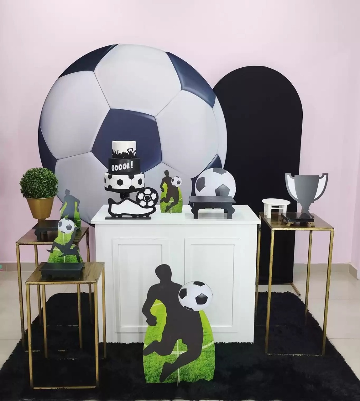 Kit Futebol Branco E Preto Numero 1 - pampegueemonte