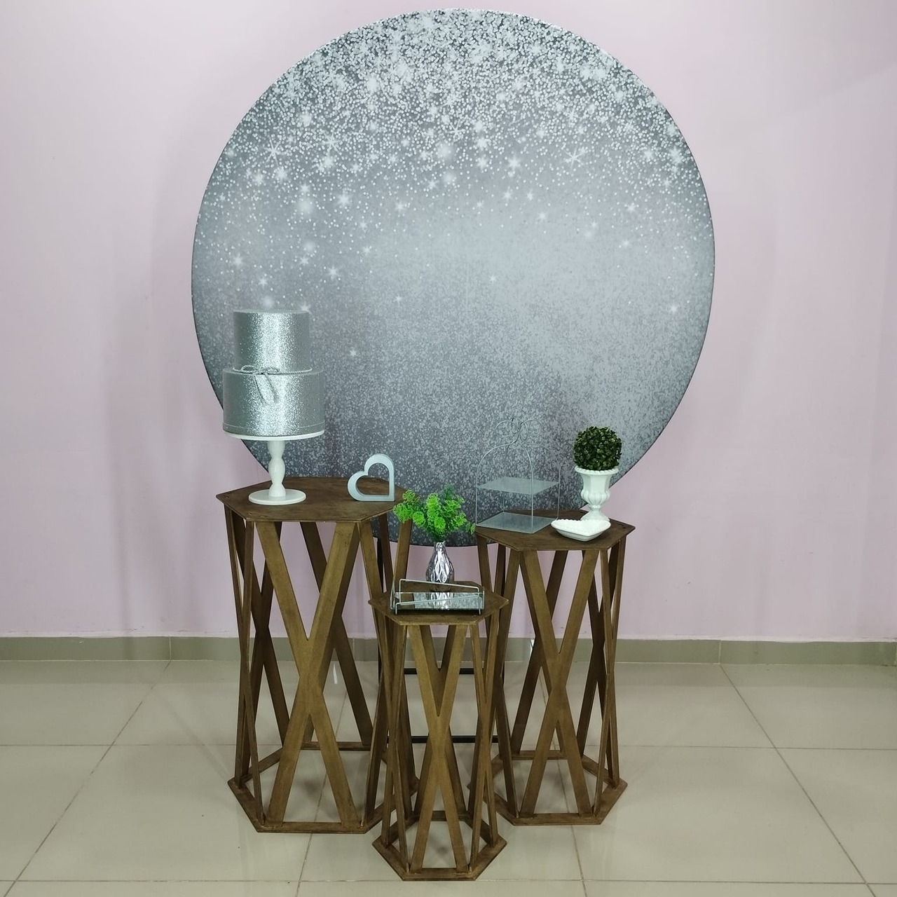Kit Adulto Prata Com Glitter Número 6 - pampegueemonte