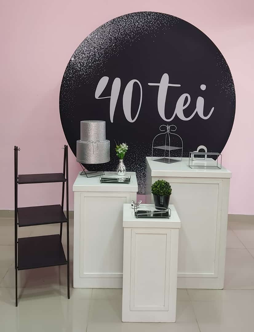Kit 40Tei Prata E Preto Número 6 - pampegueemonte