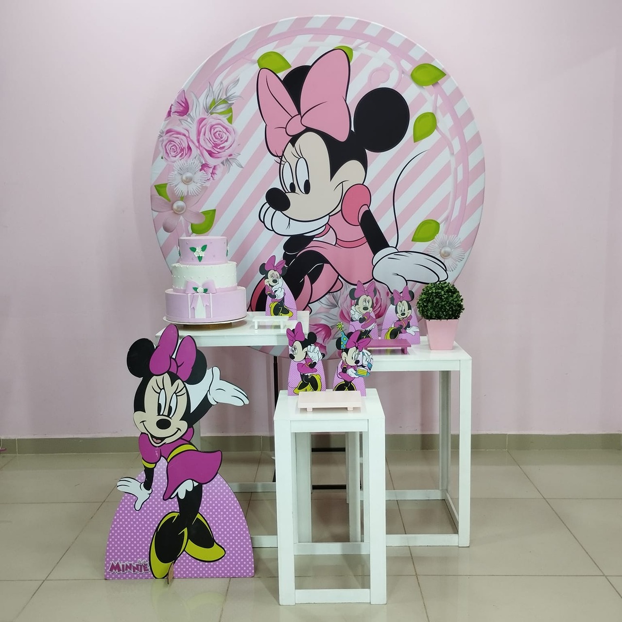Kit Minnie Rosa Numero 10 - pampegueemonte
